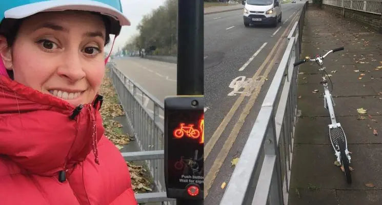 adult scooter, commuting scooter, commuting to work with a scooter, scooter with big wheels