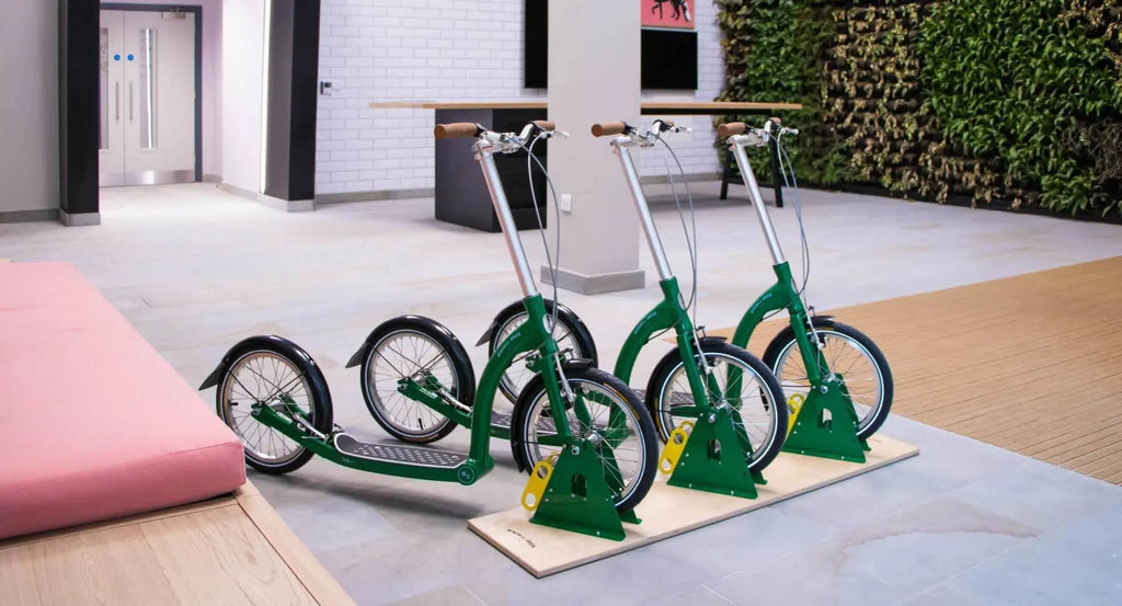 shared scooter fleet for businesses, shared mobility in city centres, up sell for holiday accommodation fleet