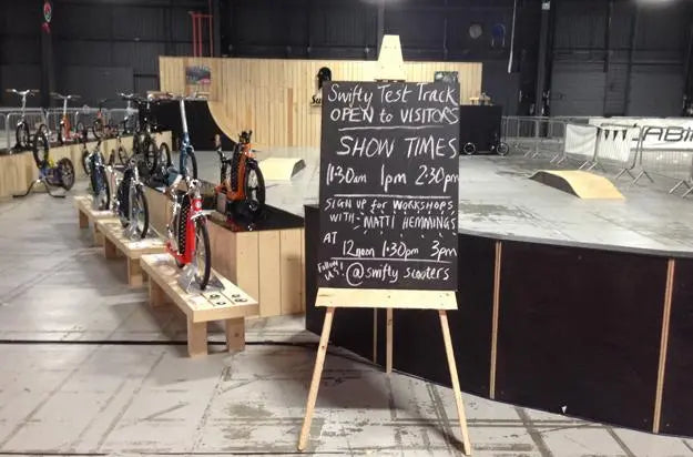 Swifty Scooters with Matti Hemmings at the Bike Expo