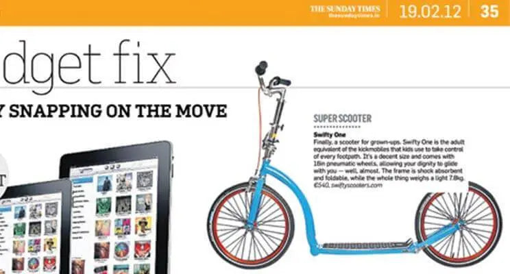 swifty scooters and sunday times folding adult scooter