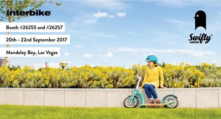 best scooter for kids, kids scooter with big wheels, swifty scooters at interbike las vegas