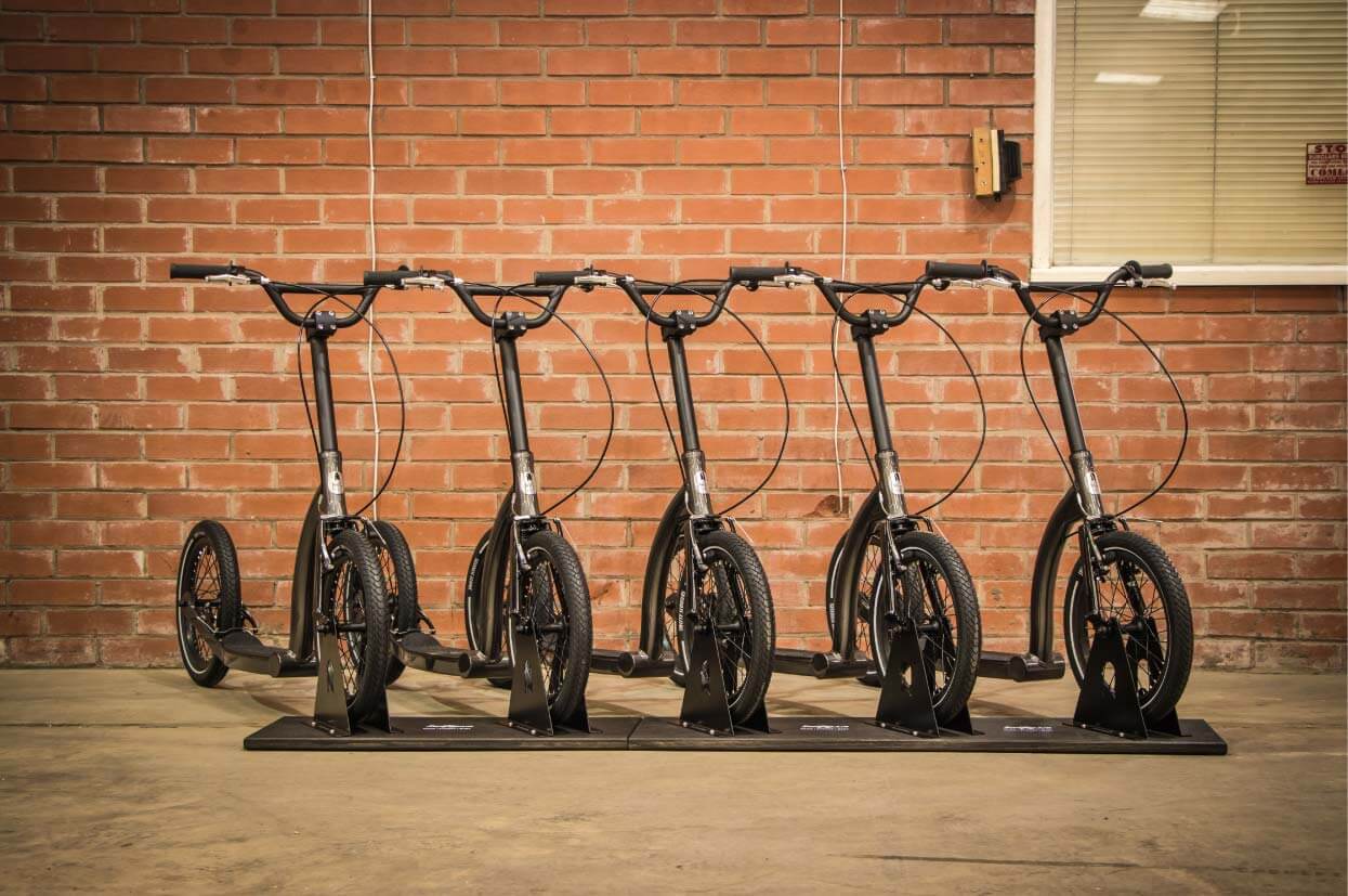 adult scooter fleet for holiday makers, holiday up sell idea, bmx scooter fleet, adventure scooter fleet