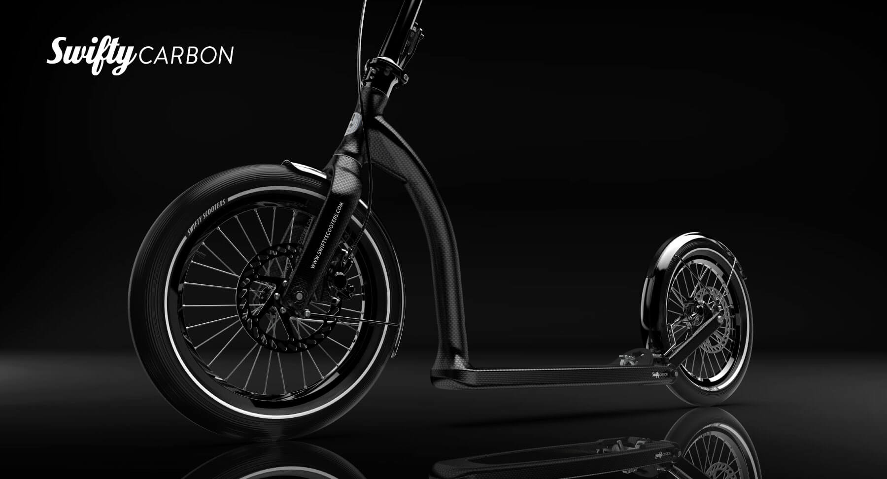 Carbon-fibre folding adult scooter for commuting