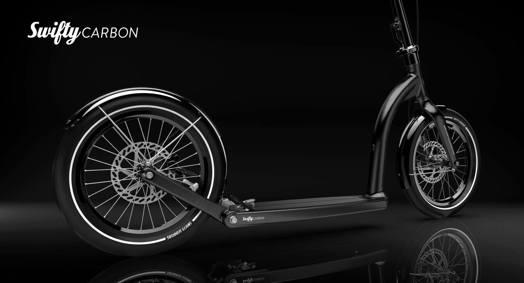 Carbon-fibre folding adult scooter for commuting