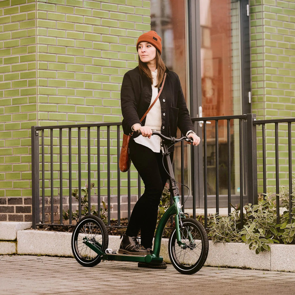 Folding Scooter, Adult Scooter, Kick Scooter, Big wheel scooter, Push Scooter SwiftyONE MK4 Forest Green Swifty Scooters