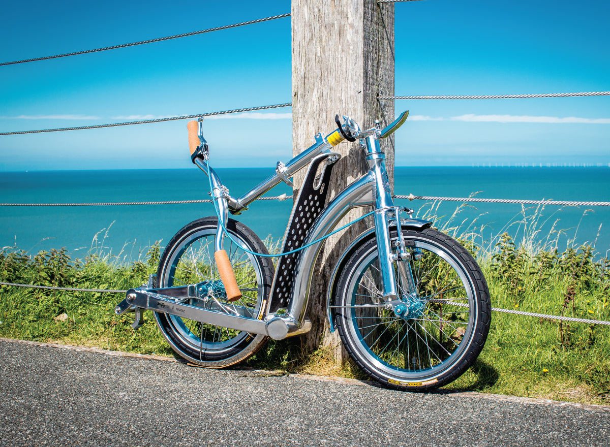 swiftyone marine, folding adult scooter with big wheels, luxury kick scooter